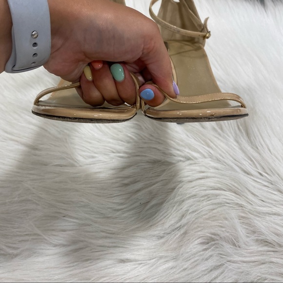 STUART WEITZMAN Nudistsong Patent Sandals SZ 8.5 - Picture 4 of 7